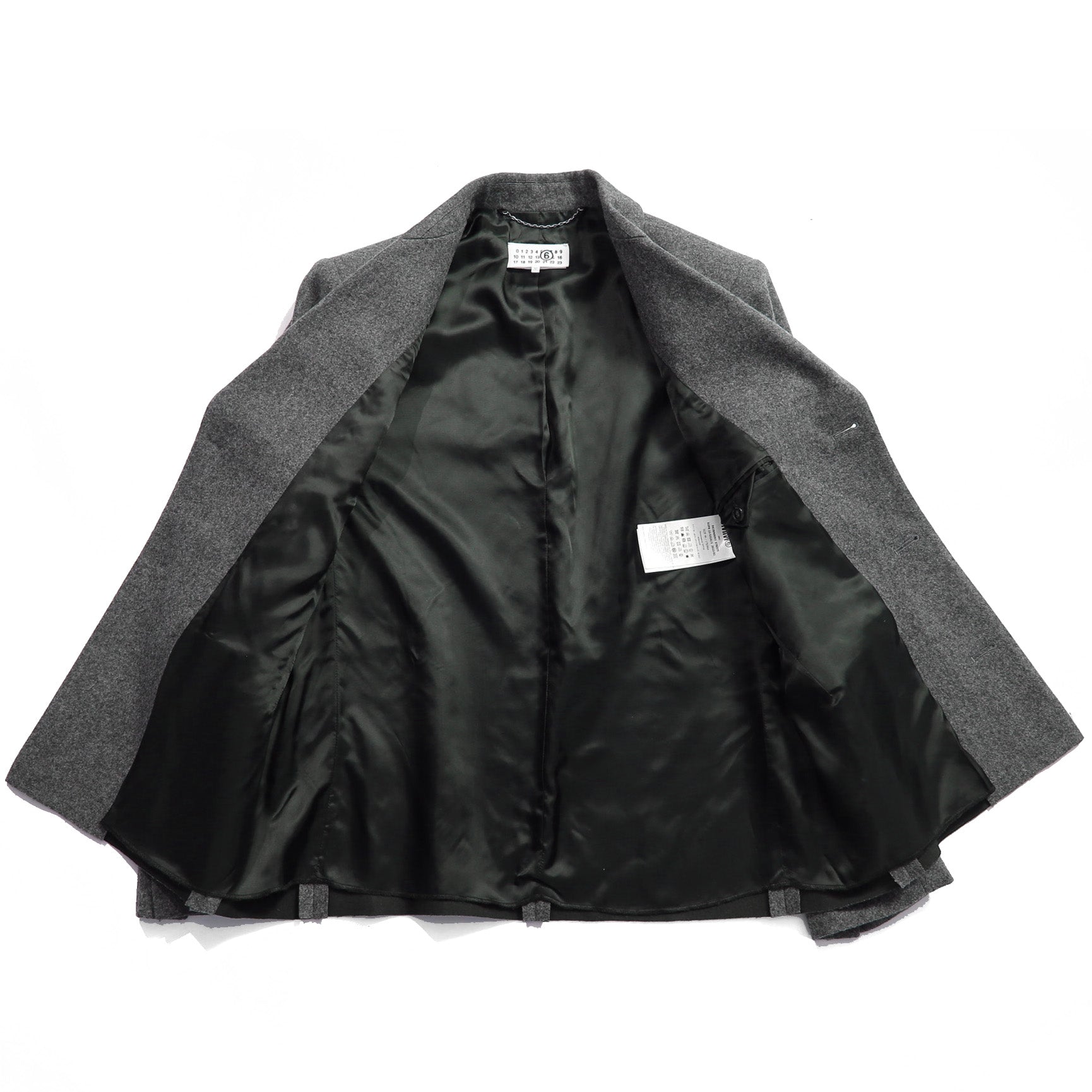 新品 MM6 メゾン マルジェラ / 23AW 袖タグ ウール メルトン ジャケット / SH0BN0016M35466860M / size 46 (GRAY)