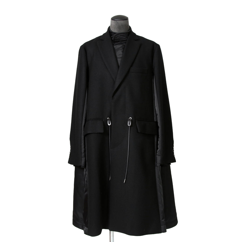 sacai サカイ / 美品 23AW ウール メルトン ドッキング コート / 23-03114M / size 1 (BLACK)