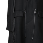 sacai サカイ / 美品 23AW ウール メルトン ドッキング コート / 23-03114M / size 1 (BLACK)
