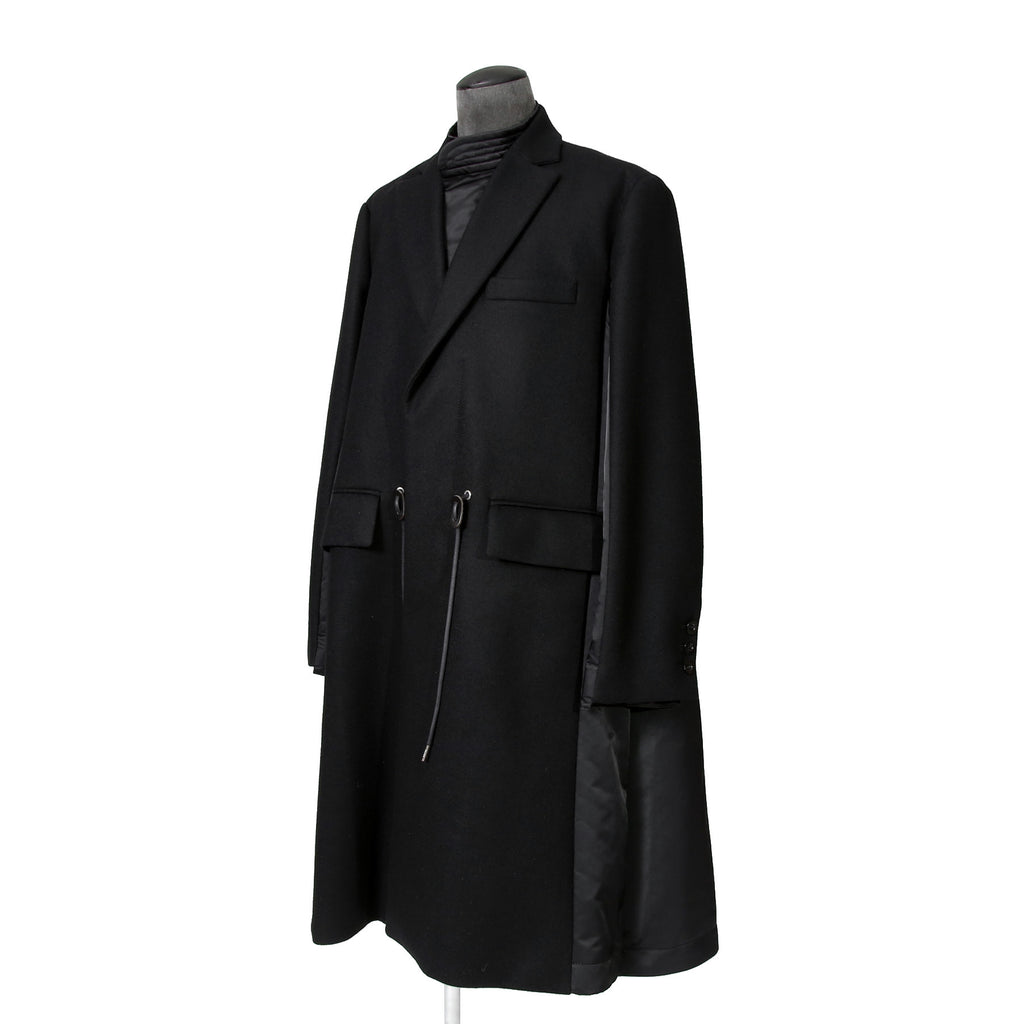 sacai サカイ / 美品 23AW ウール メルトン ドッキング コート / 23-03114M / size 1 (BLACK)