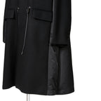 sacai サカイ / 美品 23AW ウール メルトン ドッキング コート / 23-03114M / size 1 (BLACK)