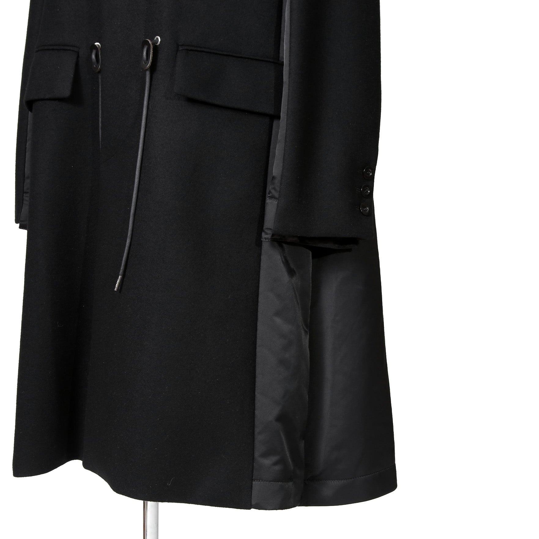 sacai サカイ / 美品 23AW ウール メルトン ドッキング コート / 23-03114M / size 1 (BLACK)