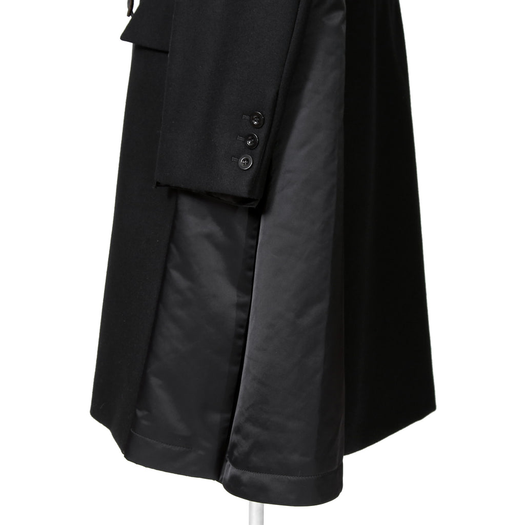 sacai サカイ / 美品 23AW ウール メルトン ドッキング コート / 23-03114M / size 1 (BLACK)
