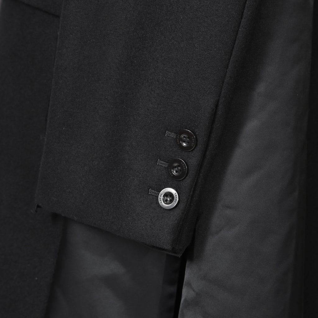 sacai サカイ / 美品 23AW ウール メルトン ドッキング コート / 23-03114M / size 1 (BLACK)