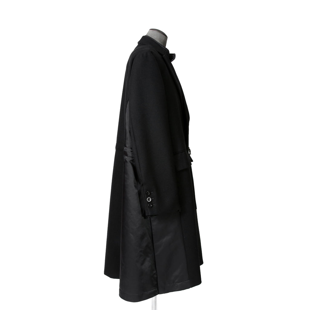 sacai サカイ / 美品 23AW ウール メルトン ドッキング コート / 23-03114M / size 1 (BLACK)