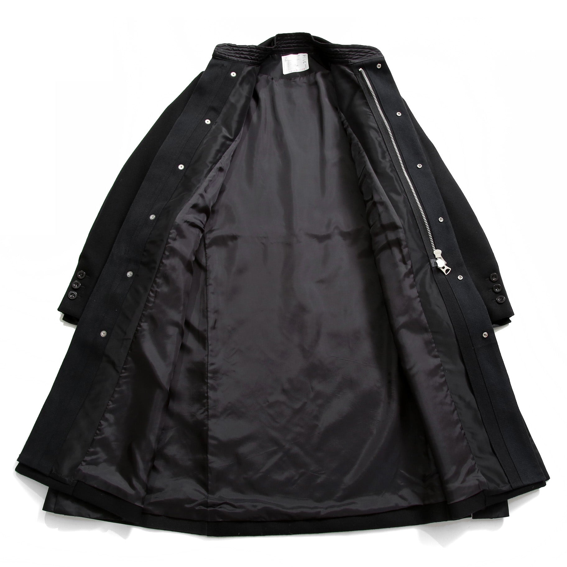 sacai サカイ / 美品 23AW ウール メルトン ドッキング コート / 23-03114M / size 1 (BLACK)