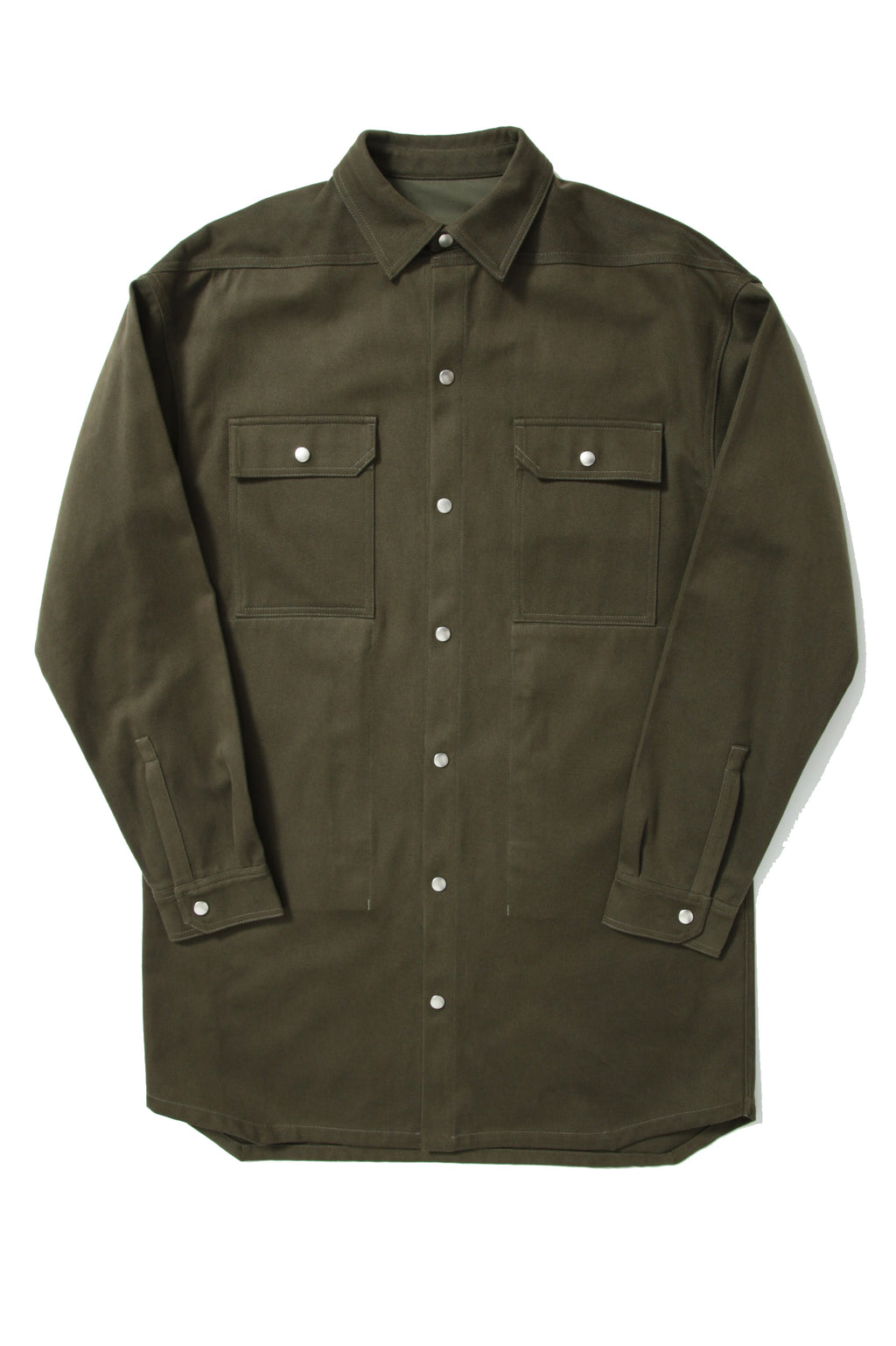 美品 RICK OWENS リックオウエンス / 22FW OVERSIZE OUTER SHIRT オーバーサイズ アウターシャツ / RU02B2728-CF / size 46 (15 GREEN)