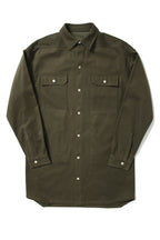 美品 RICK OWENS リックオウエンス / 22FW OVERSIZE OUTER SHIRT オーバーサイズ アウターシャツ / RU02B2728-CF / size 46 (15 GREEN)