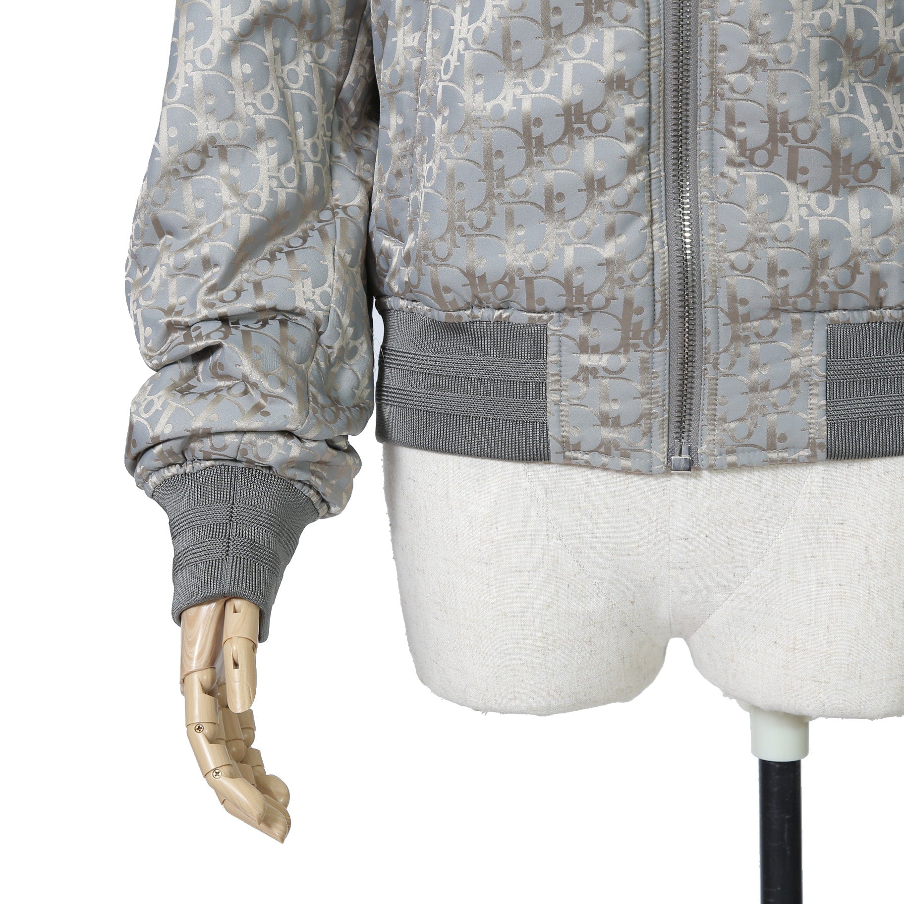 Dior ディオール / 21SS 美品 キムジョーンズ期 / オブリーク総柄 リバーシブル 中綿 ボンバージャケット / 183C432A5043 / size 44 (GRAY)