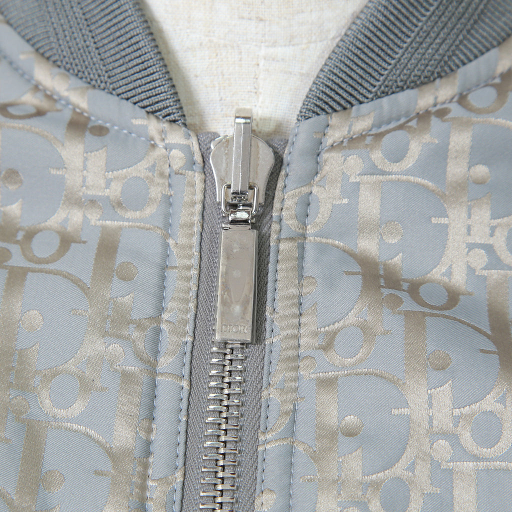 Dior ディオール / 21SS 美品 キムジョーンズ期 / オブリーク総柄 リバーシブル 中綿 ボンバージャケット / 183C432A5043 / size 44 (GRAY)