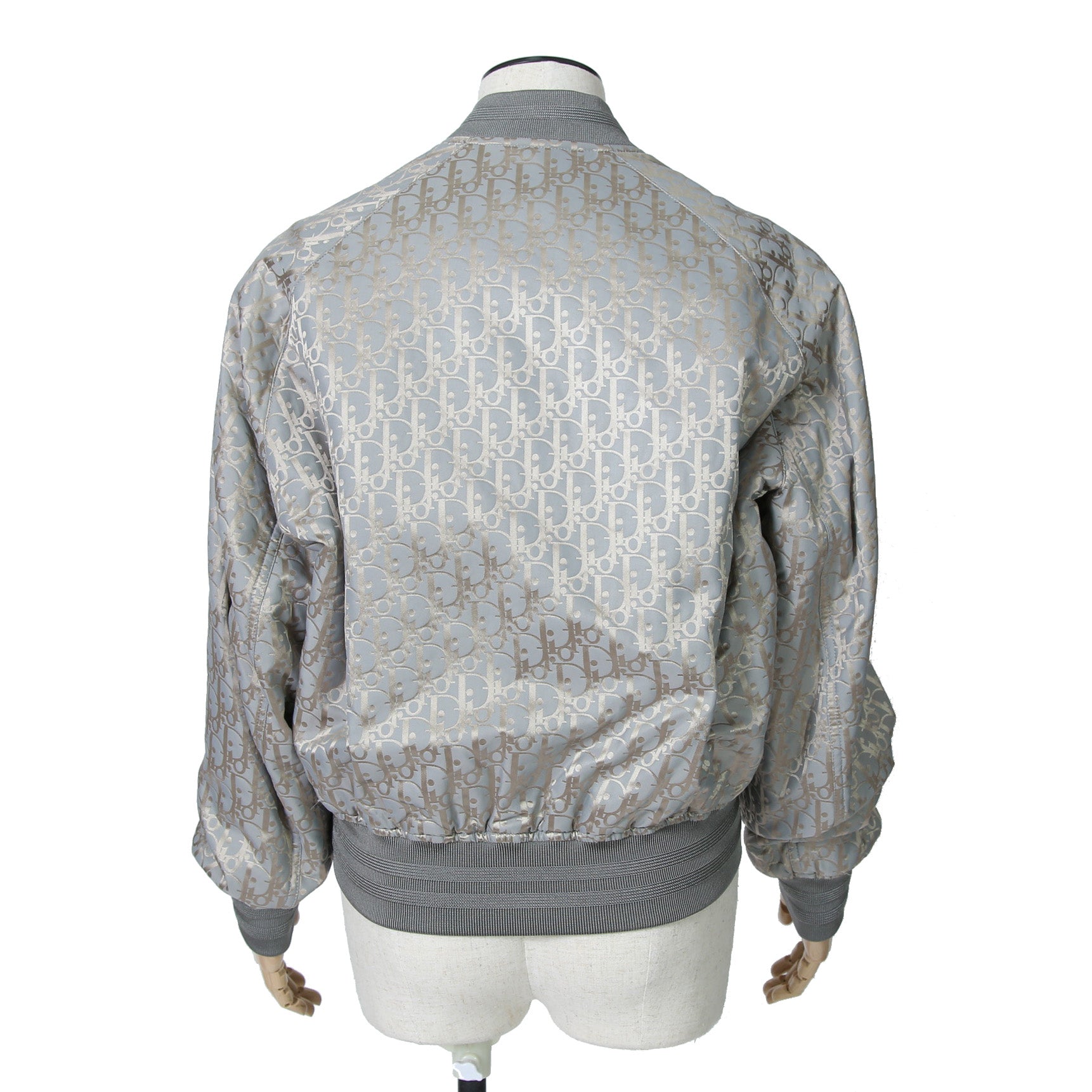 Dior ディオール / 21SS 美品 キムジョーンズ期 / オブリーク総柄 リバーシブル 中綿 ボンバージャケット / 183C432A5043 / size 44 (GRAY)