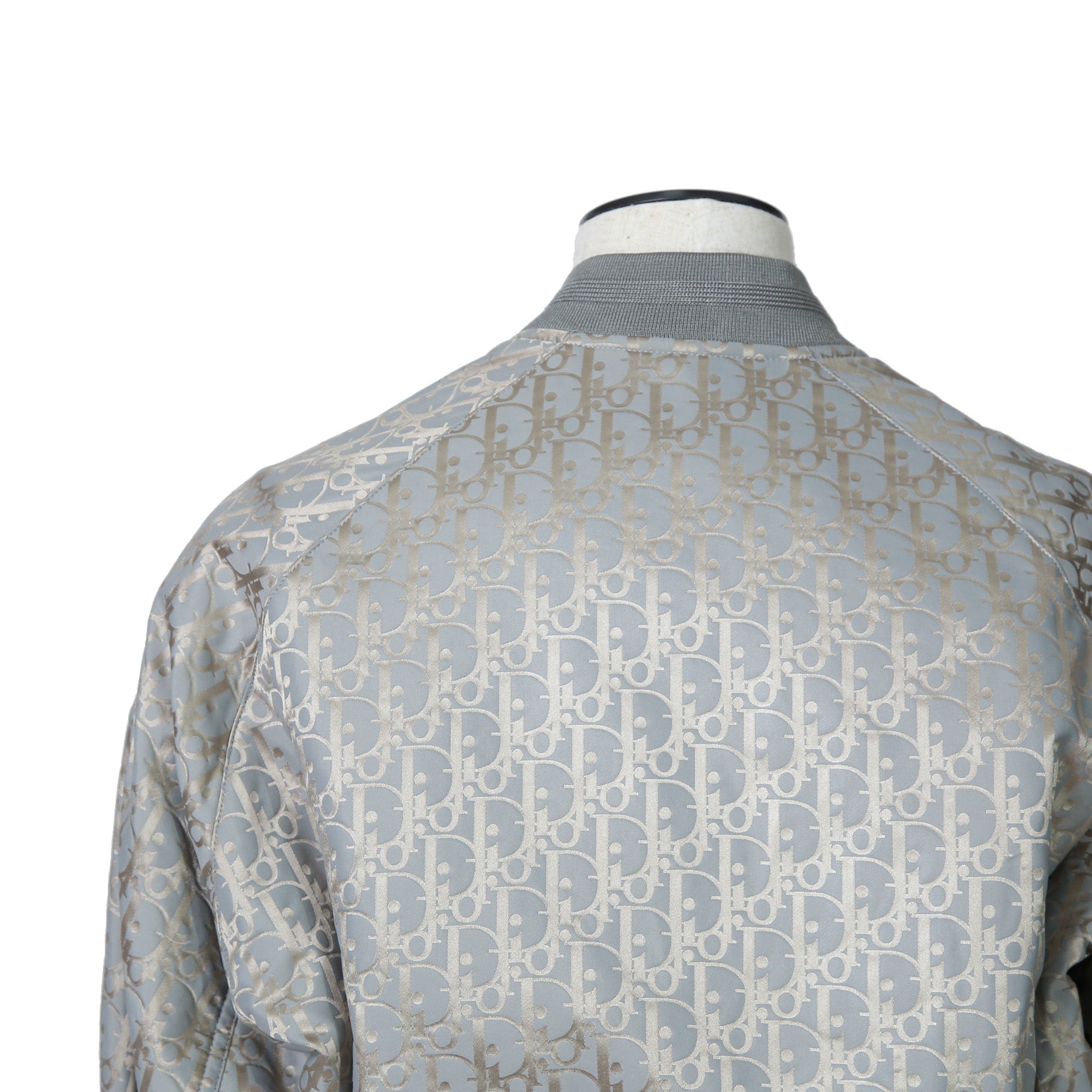 Dior ディオール / 21SS 美品 キムジョーンズ期 / オブリーク総柄 リバーシブル 中綿 ボンバージャケット / 183C432A5043 / size 44 (GRAY)