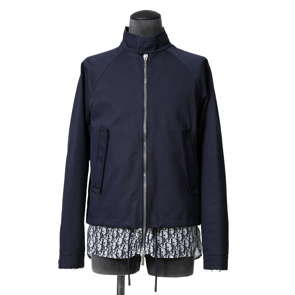 Dior ディオール / 19AW キムジョーンズ期 / オブリーク総柄裏地 トロッター ダメージ加工 ジャケット / 923C471A4120 / size 44 (NAVY)