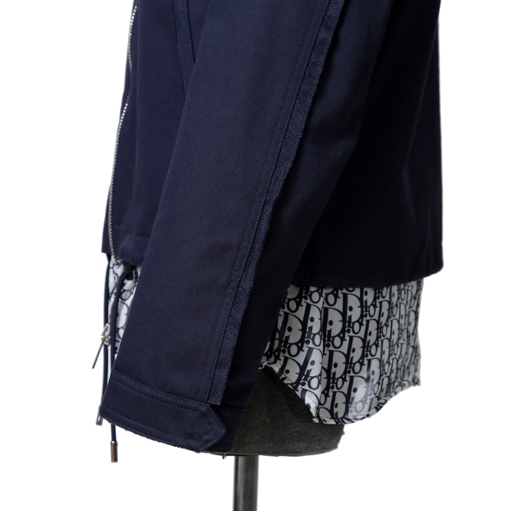 Dior ディオール / 19AW キムジョーンズ期 / オブリーク総柄裏地 トロッター ダメージ加工 ジャケット / 923C471A4120 / size 44 (NAVY)