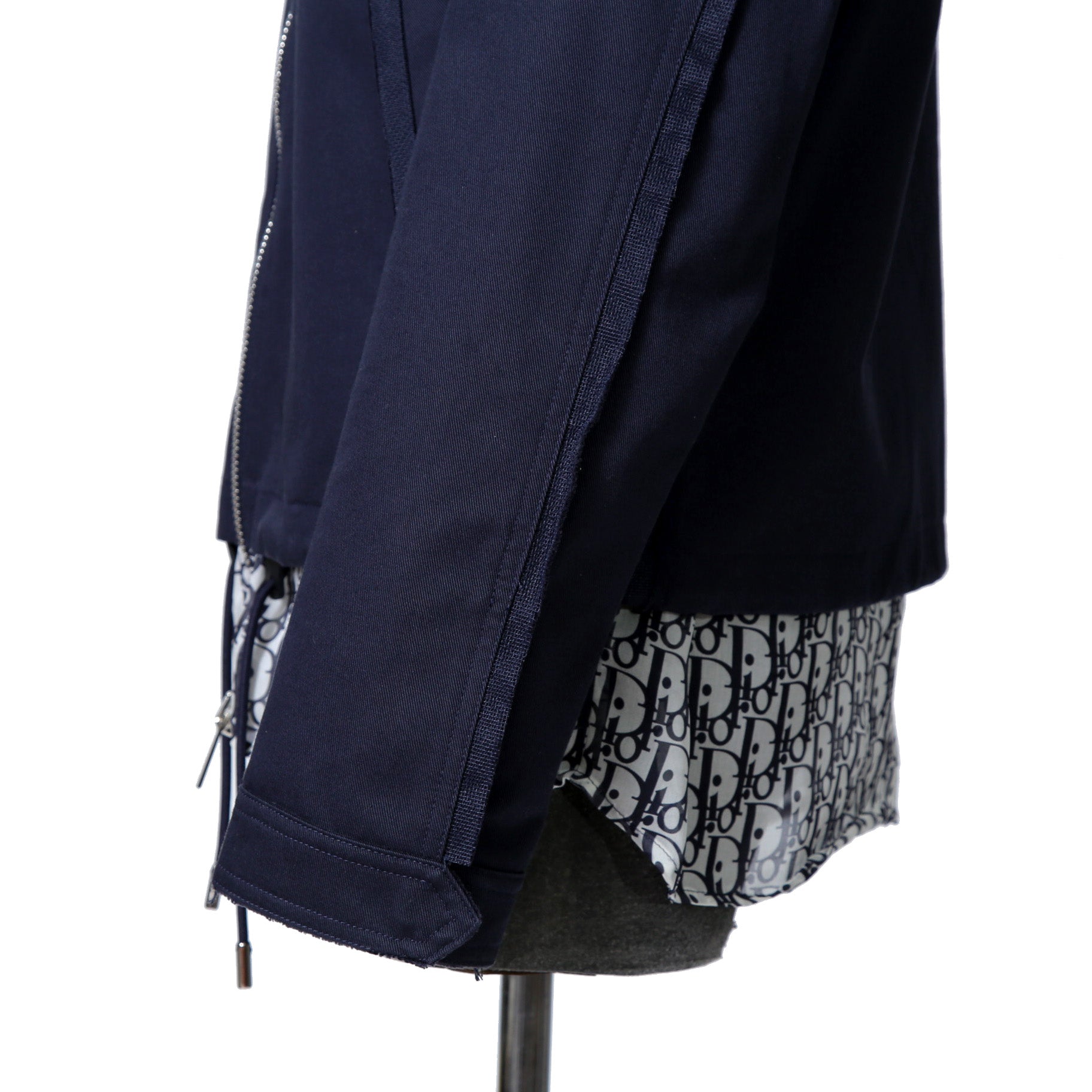 Dior ディオール / 19AW キムジョーンズ期 / オブリーク総柄裏地 トロッター ダメージ加工 ジャケット / 923C471A4120 / size 44 (NAVY)