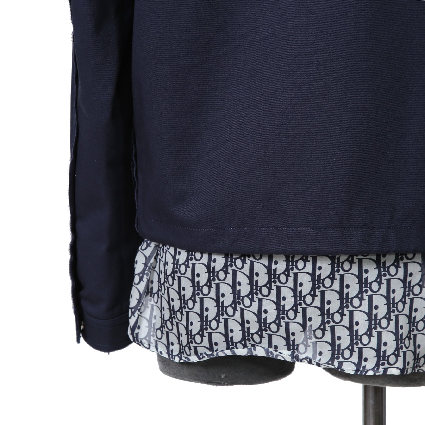 Dior ディオール / 19AW キムジョーンズ期 / オブリーク総柄裏地 トロッター ダメージ加工 ジャケット / 923C471A4120 / size 44 (NAVY)