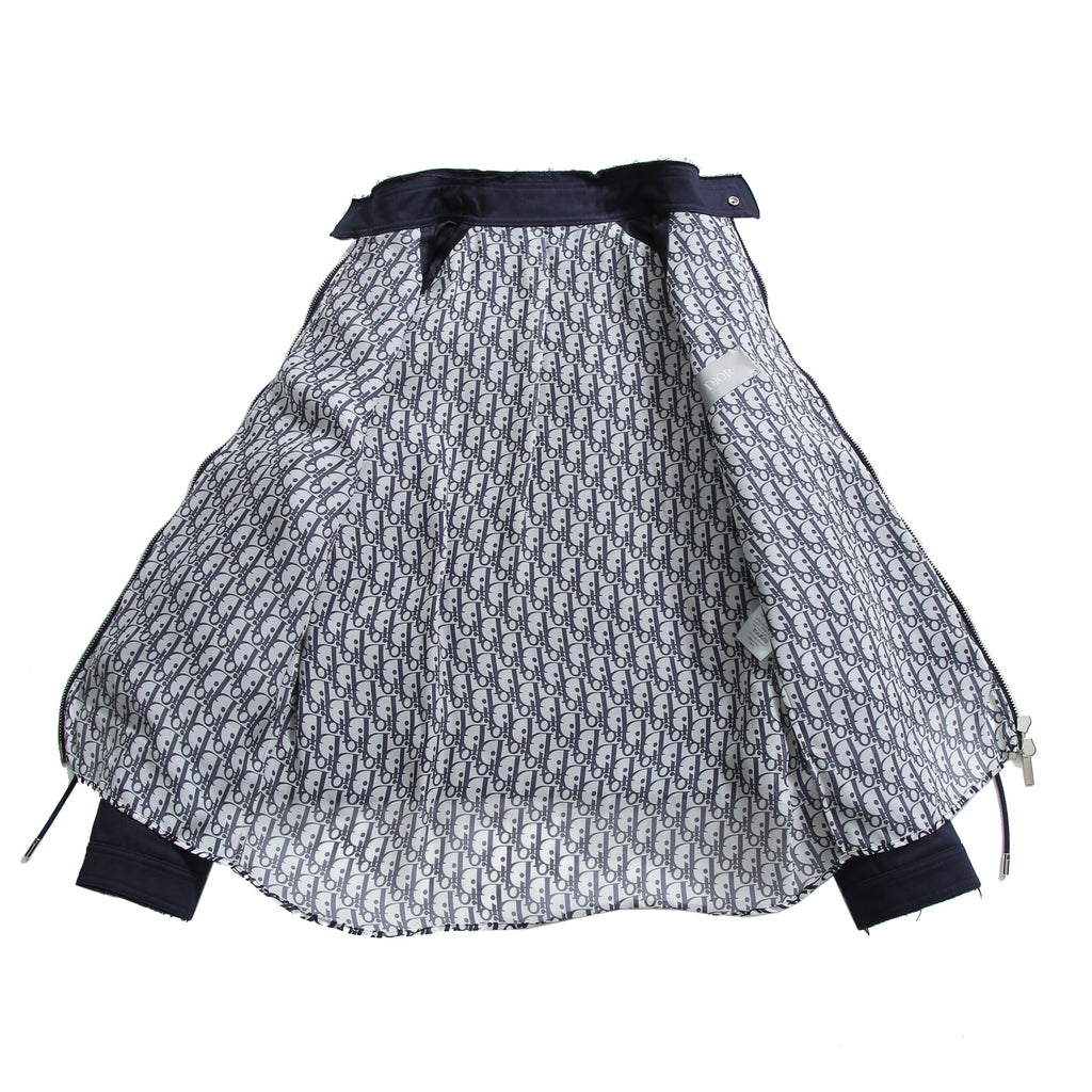 Dior ディオール / 19AW キムジョーンズ期 / オブリーク総柄裏地 トロッター ダメージ加工 ジャケット / 923C471A4120 / size 44 (NAVY)