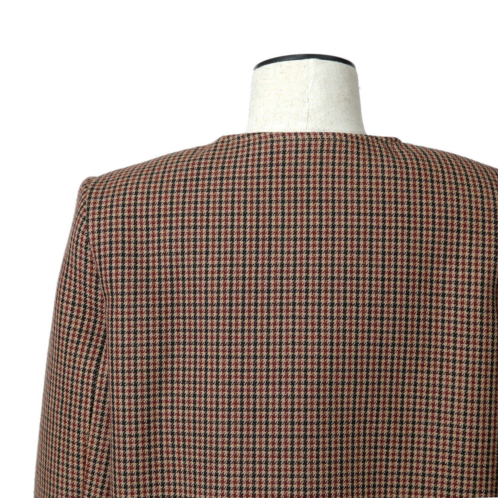 CELINE セリーヌ / 20AW 極美品 千鳥格子(ダブルハンドトゥース) チェルシージャケット フリルスカート / セットアップ / コットンxウール / 2V77R064V 28BZ / 2J677064V 28BZ / size 38 (BROWN)