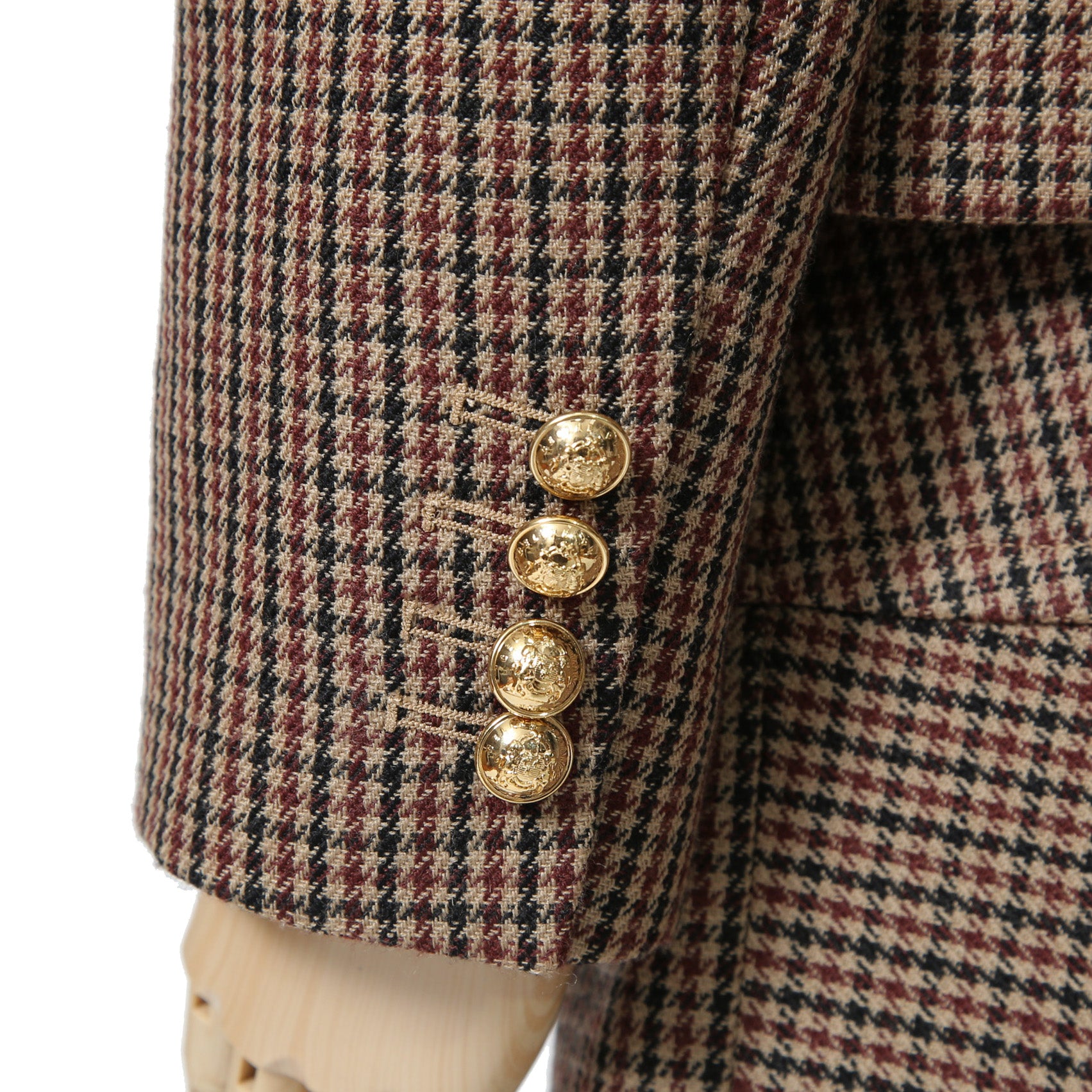 CELINE セリーヌ / 20AW 極美品 千鳥格子(ダブルハンドトゥース) チェルシージャケット フリルスカート / セットアップ / コットンxウール / 2V77R064V 28BZ / 2J677064V 28BZ / size 38 (BROWN)