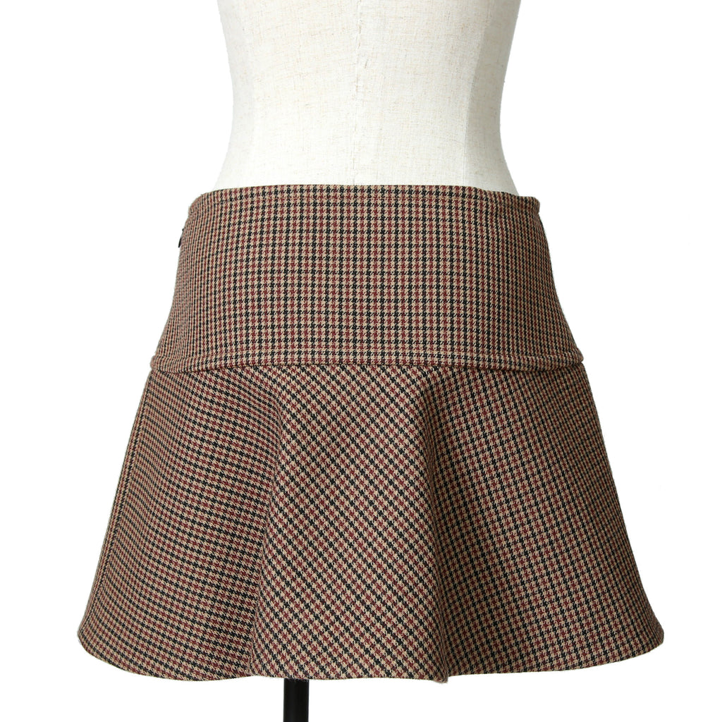 CELINE セリーヌ / 20AW 極美品 千鳥格子(ダブルハンドトゥース) チェルシージャケット フリルスカート / セットアップ / コットンxウール / 2V77R064V 28BZ / 2J677064V 28BZ / size 38 (BROWN)