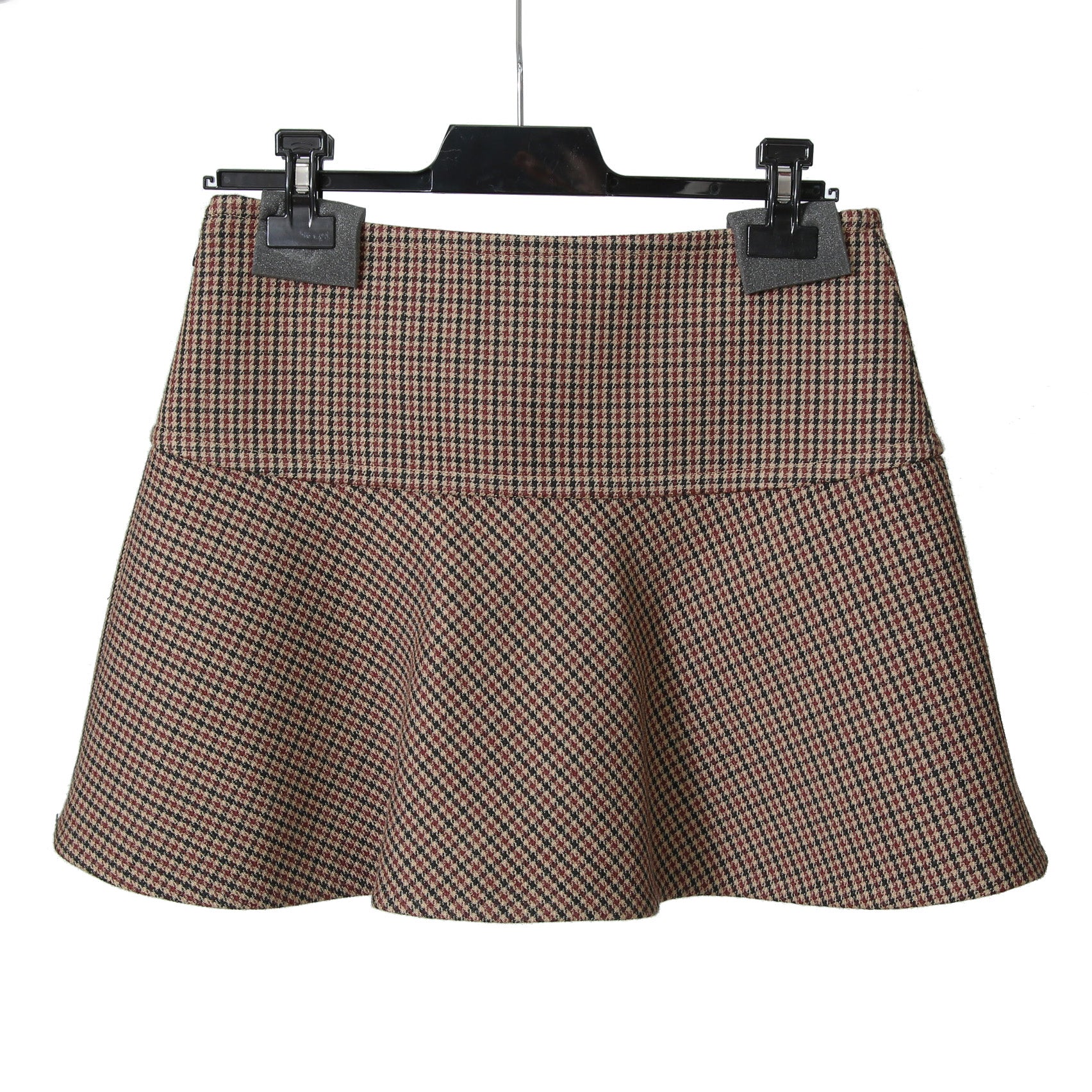 CELINE セリーヌ / 20AW 極美品 千鳥格子(ダブルハンドトゥース) チェルシージャケット フリルスカート / セットアップ / コットンxウール / 2V77R064V 28BZ / 2J677064V 28BZ / size 38 (BROWN)