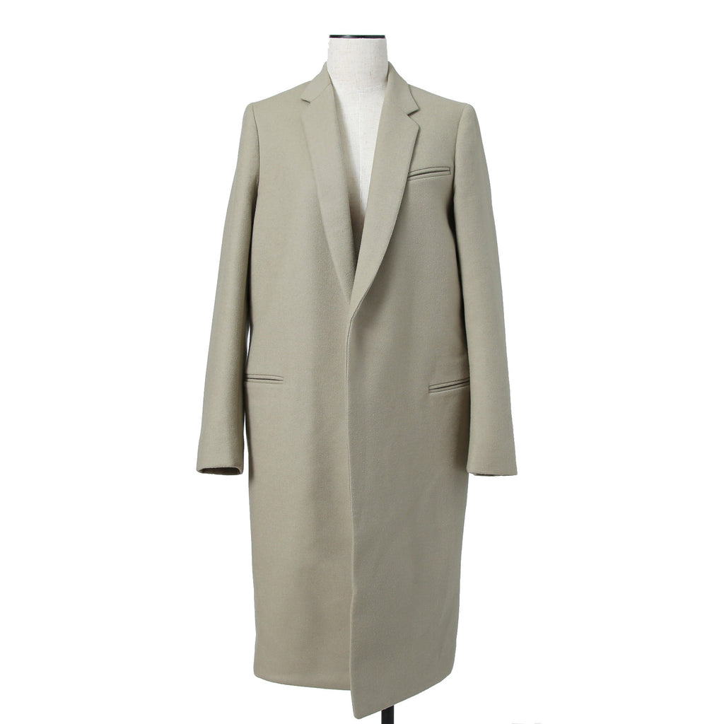 CELINE セリーヌ / フィービー期  / クロンビーコート / ウール  メルトン / 2 8H28 / 7165 / size 36 (セージベージュ)