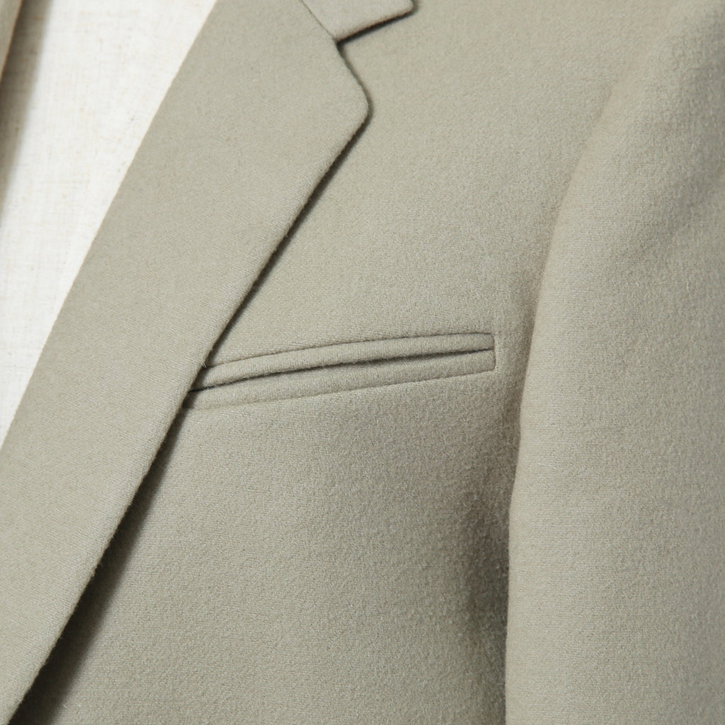 CELINE セリーヌ / フィービー期  / クロンビーコート / ウール  メルトン / 2 8H28 / 7165 / size 36 (セージベージュ)