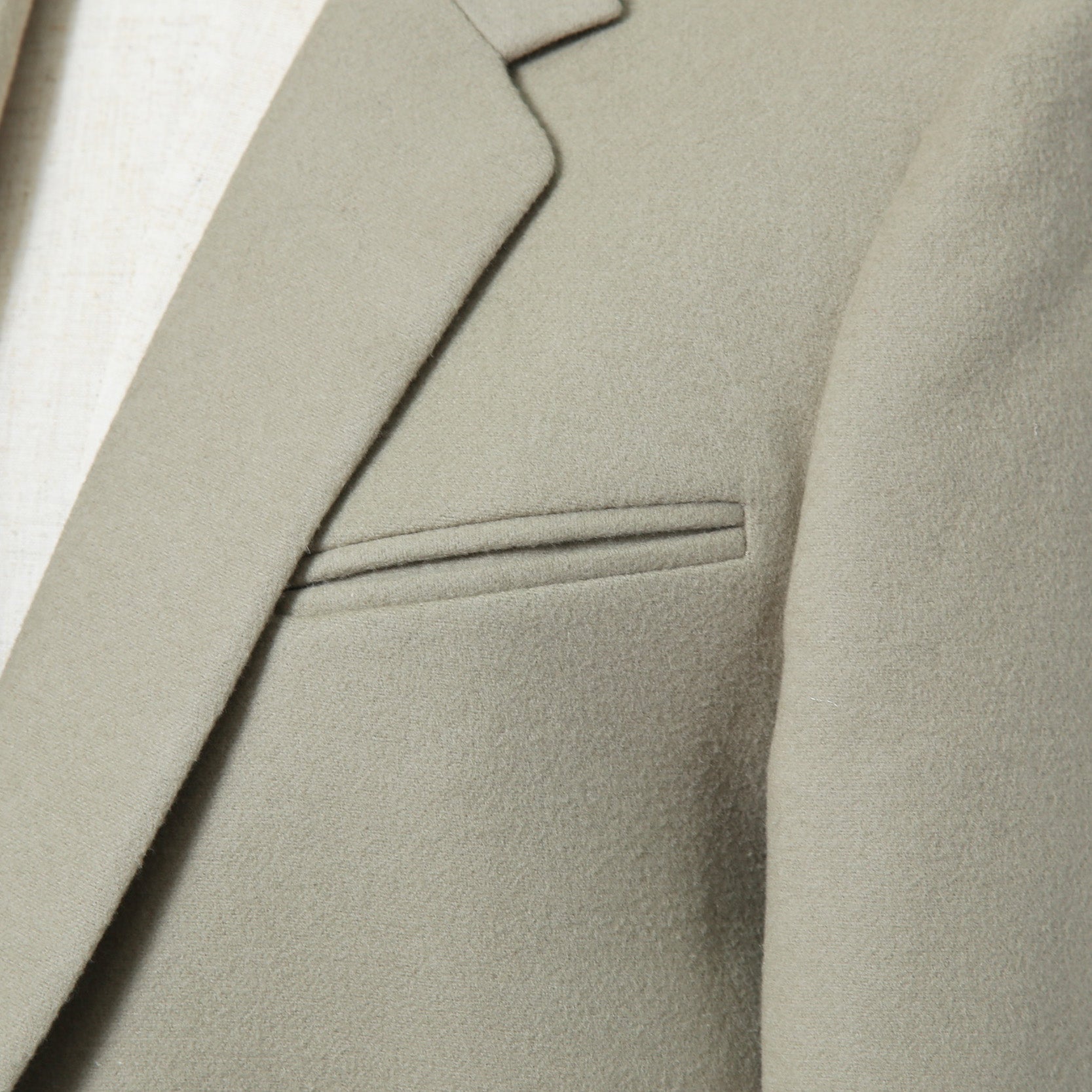 CELINE セリーヌ / フィービー期  / クロンビーコート / ウール  メルトン / 2 8H28 / 7165 / size 36 (セージベージュ)