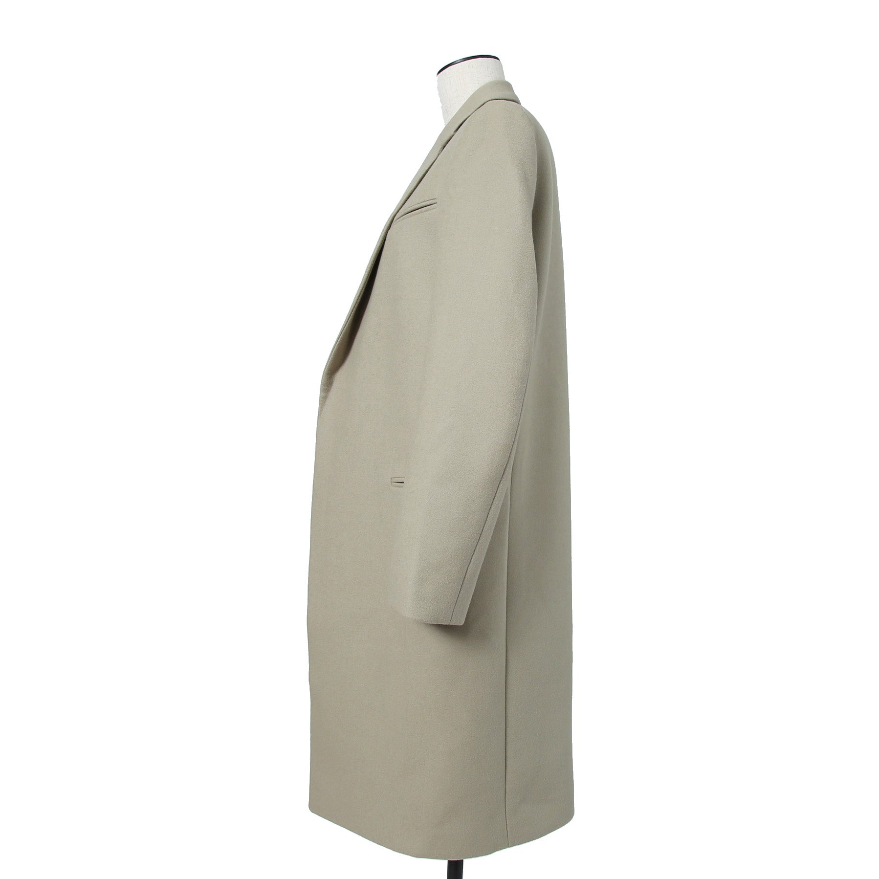 CELINE セリーヌ / フィービー期  / クロンビーコート / ウール  メルトン / 2 8H28 / 7165 / size 36 (セージベージュ)