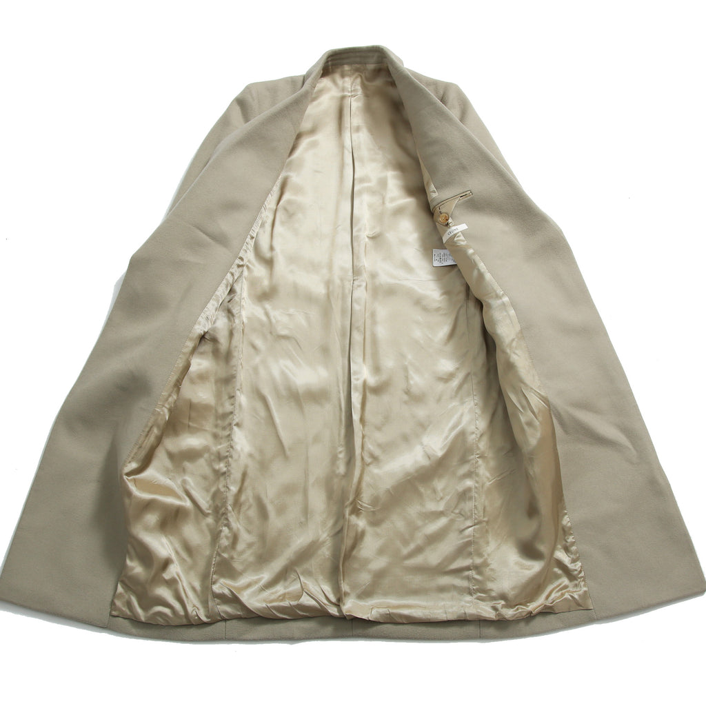 CELINE セリーヌ / フィービー期  / クロンビーコート / ウール  メルトン / 2 8H28 / 7165 / size 36 (セージベージュ)