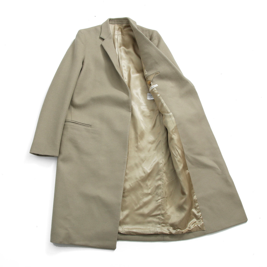 CELINE セリーヌ / フィービー期  / クロンビーコート / ウール  メルトン / 2 8H28 / 7165 / size 36 (セージベージュ)