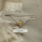 CELINE セリーヌ / フィービー期  / クロンビーコート / ウール  メルトン / 2 8H28 / 7165 / size 36 (セージベージュ)