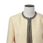 CELINE セリーヌ / 23AW 超美品 エディ期 ウールツイード / CHASSEUR JACKET / シャスール ジャケット / 国内正規品 2V890333J.01VA / size 36 (VANILLA)