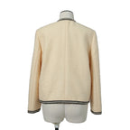 CELINE セリーヌ / 23AW 超美品 エディ期 ウールツイード / CHASSEUR JACKET / シャスール ジャケット / 国内正規品 2V890333J.01VA / size 36 (VANILLA)