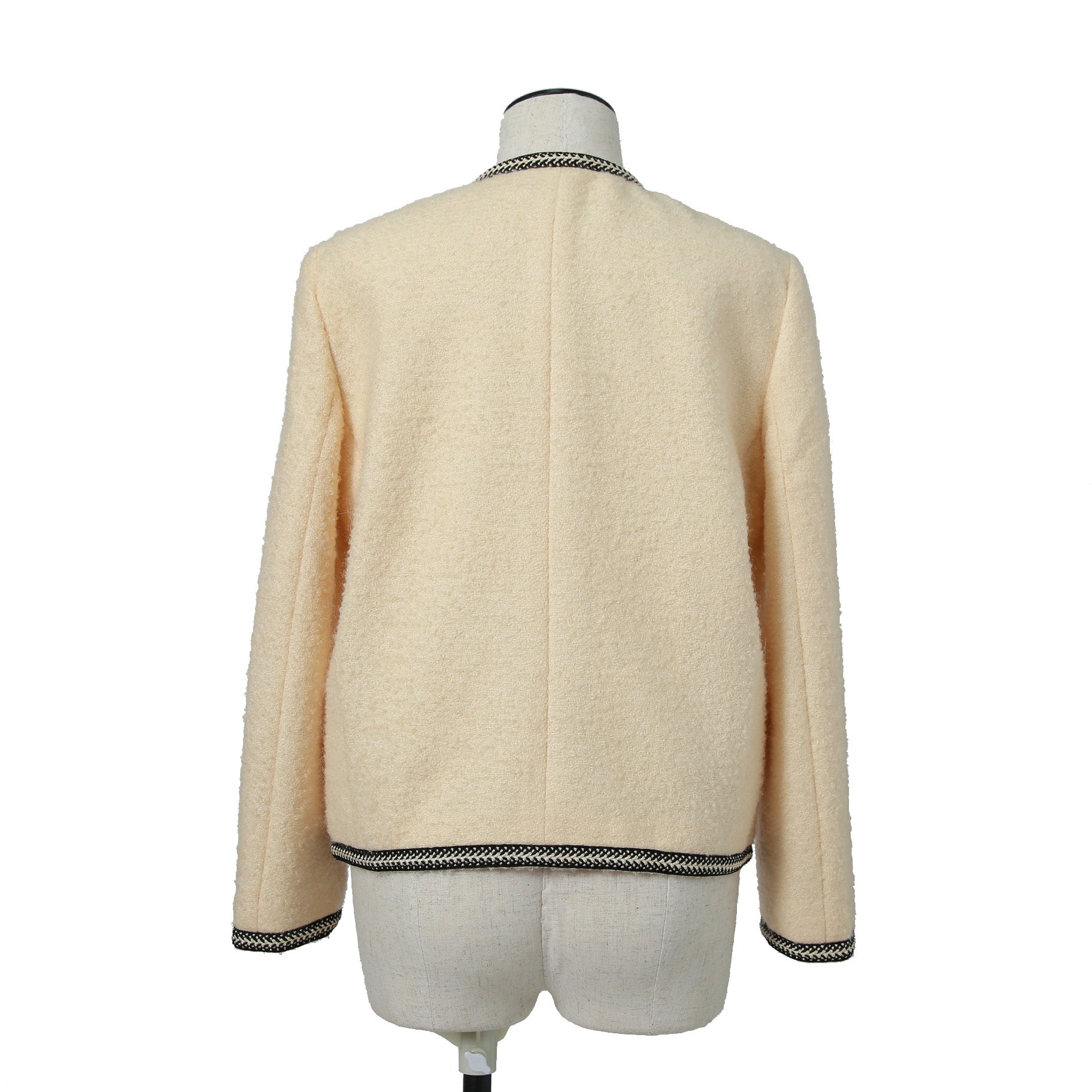 CELINE セリーヌ / 23AW 超美品 エディ期 ウールツイード / CHASSEUR JACKET / シャスール ジャケット / 国内正規品 2V890333J.01VA / size 36 (VANILLA)