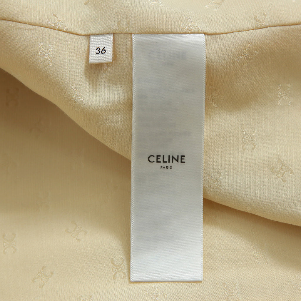 CELINE セリーヌ / 23AW 超美品 エディ期 ウールツイード / CHASSEUR JACKET / シャスール ジャケット / 国内正規品 2V890333J.01VA / size 36 (VANILLA)