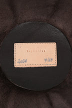 新品 TAGLIOVIVO タリオヴィヴォ / HUES限定 カーフレザー ミニ巾着 / BROWN