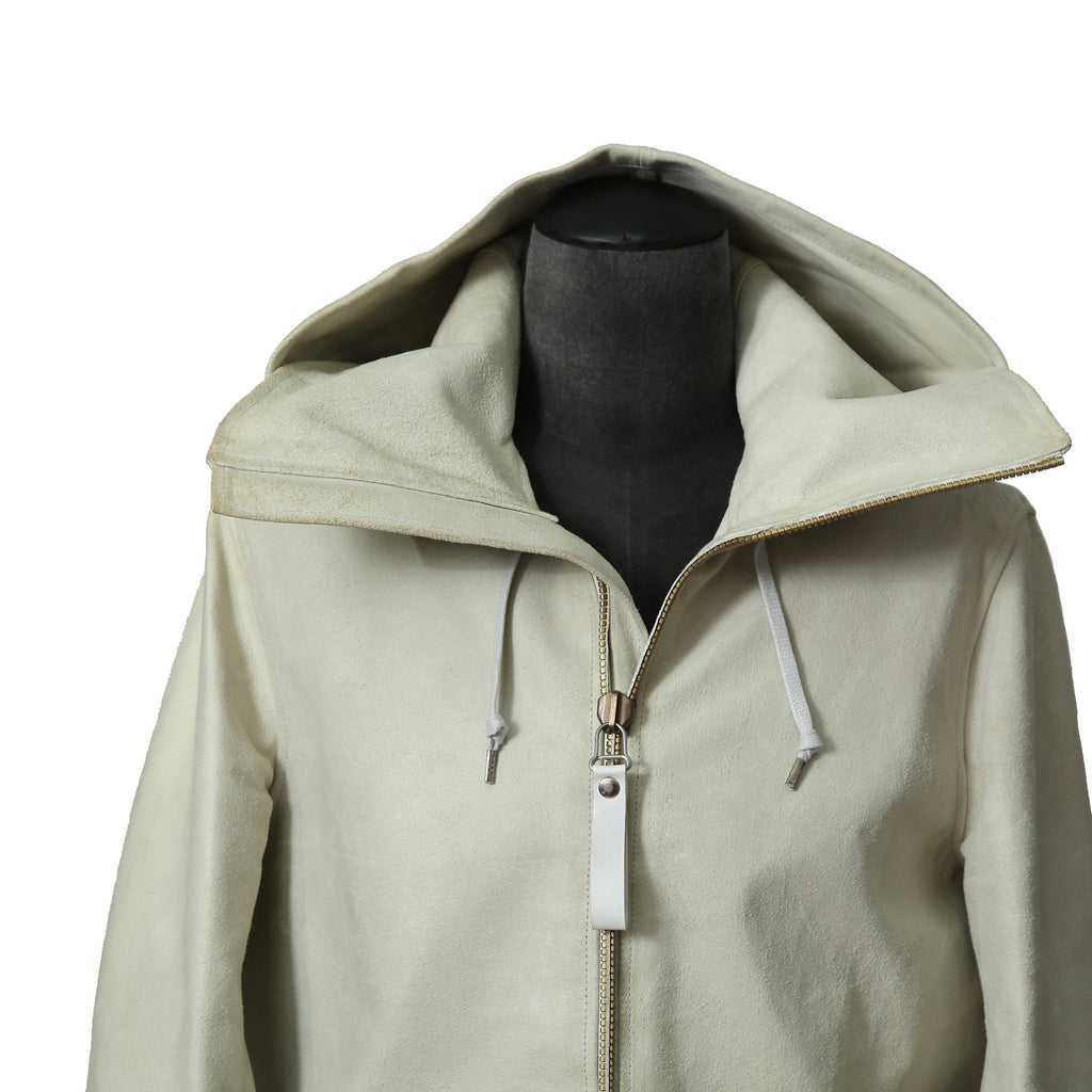 DEPTI ディープティ / 美品 2017-18 GUIDI HORSE / LEATHER HOODED COAT / size 46 (WHITE)