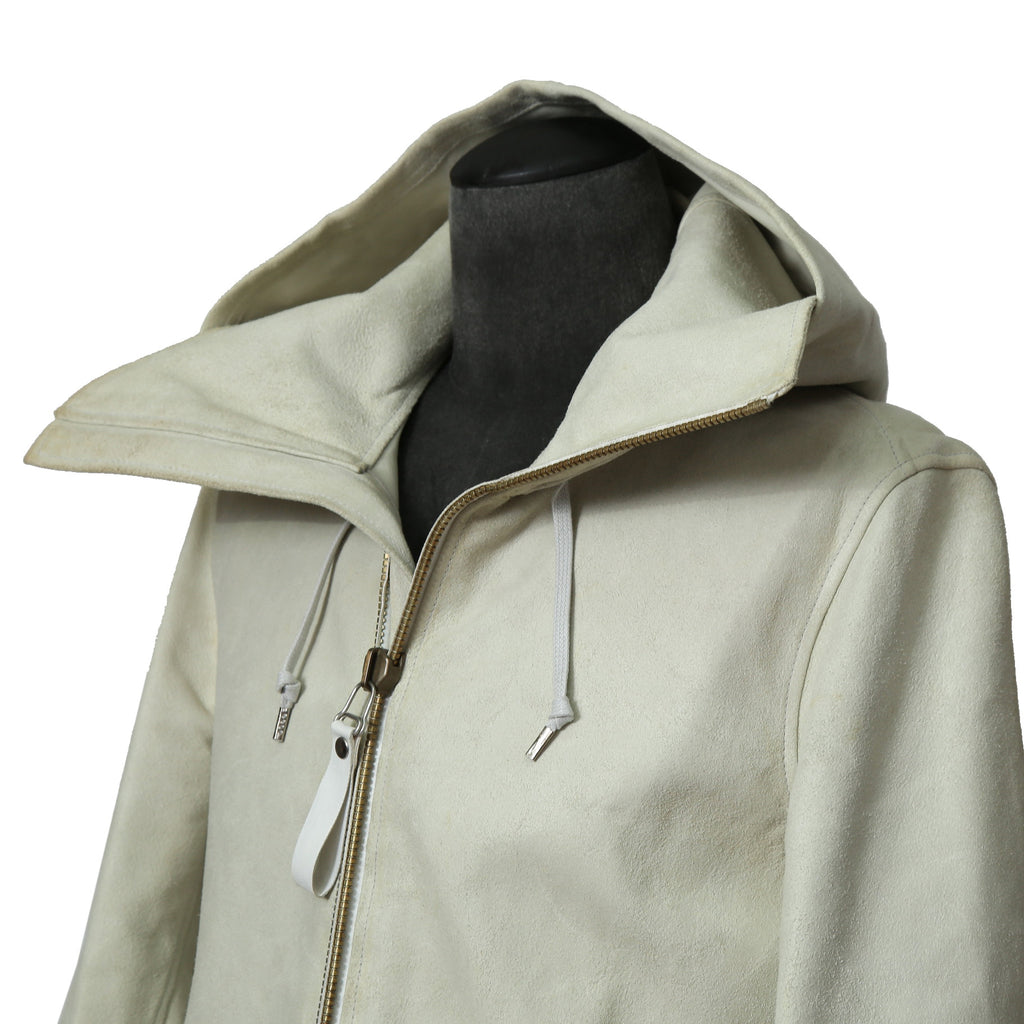 DEPTI ディープティ / 美品 2017-18 GUIDI HORSE / LEATHER HOODED COAT / size 46 (WHITE)