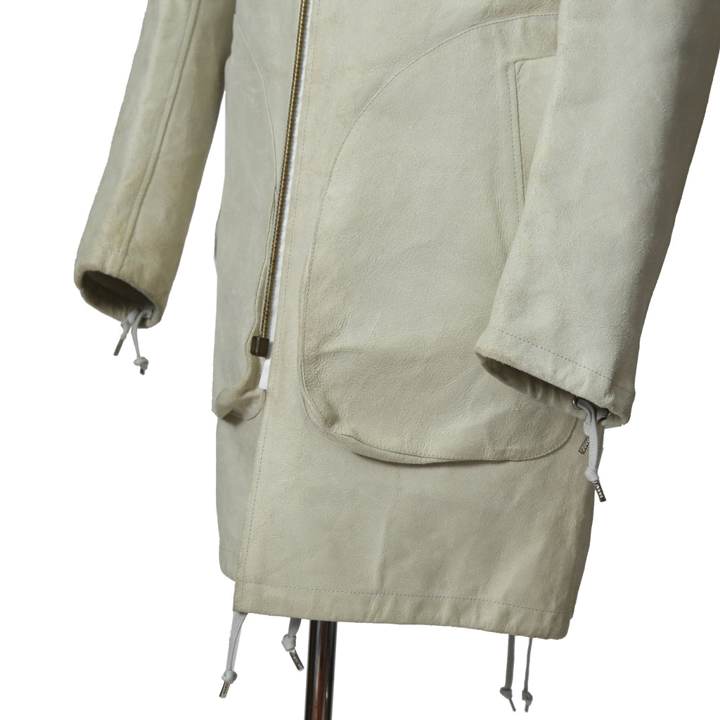 DEPTI ディープティ / 美品 2017-18 GUIDI HORSE / LEATHER HOODED COAT / size 46 (WHITE)