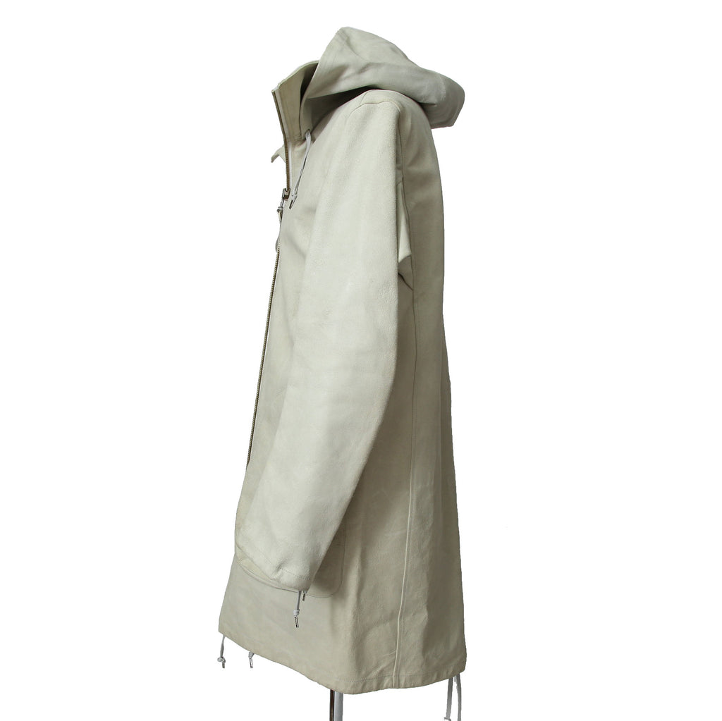 DEPTI ディープティ / 美品 2017-18 GUIDI HORSE / LEATHER HOODED COAT / size 46 (WHITE)