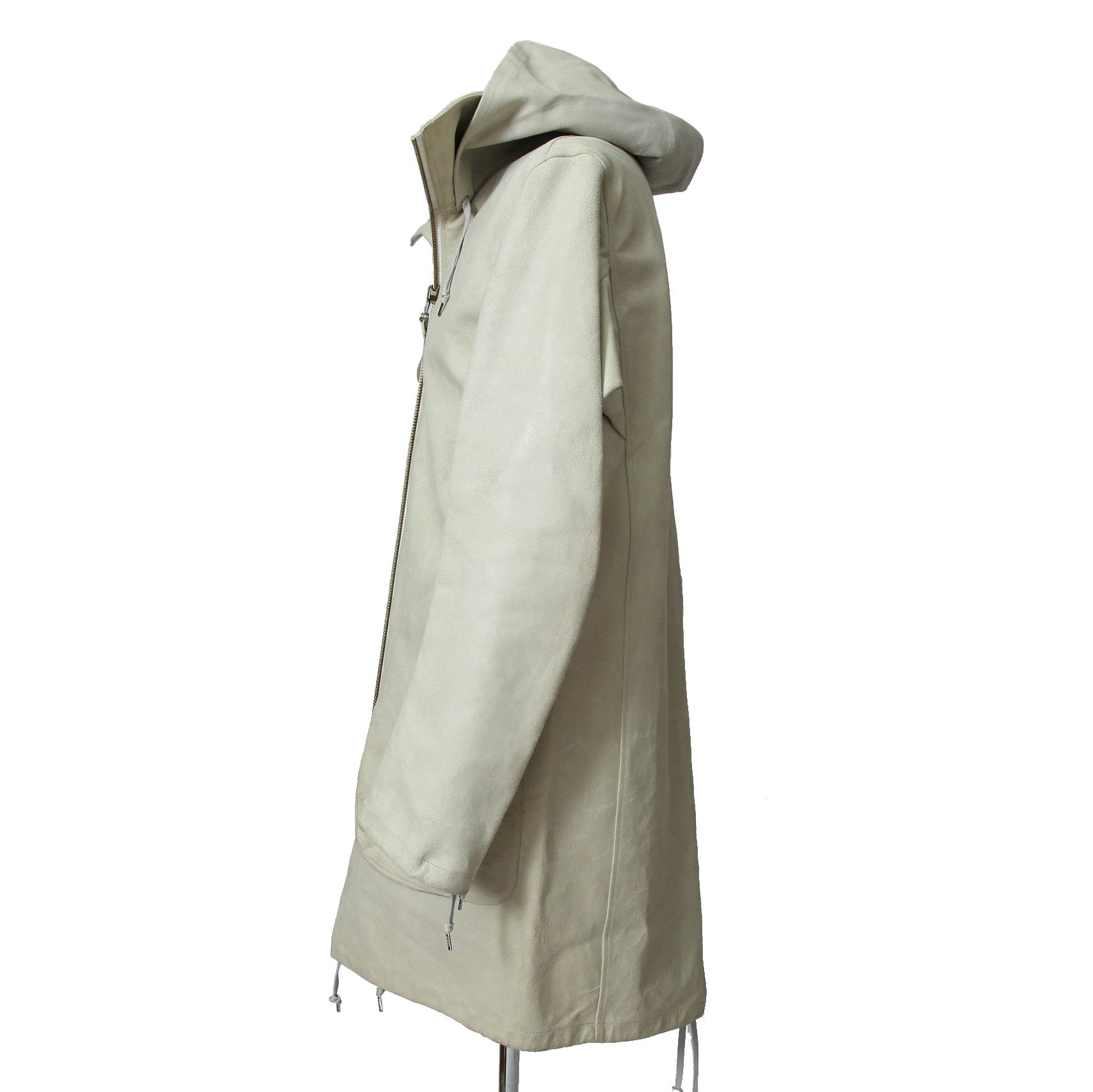 DEPTI ディープティ / 美品 2017-18 GUIDI HORSE / LEATHER HOODED COAT / size 46 (WHITE)