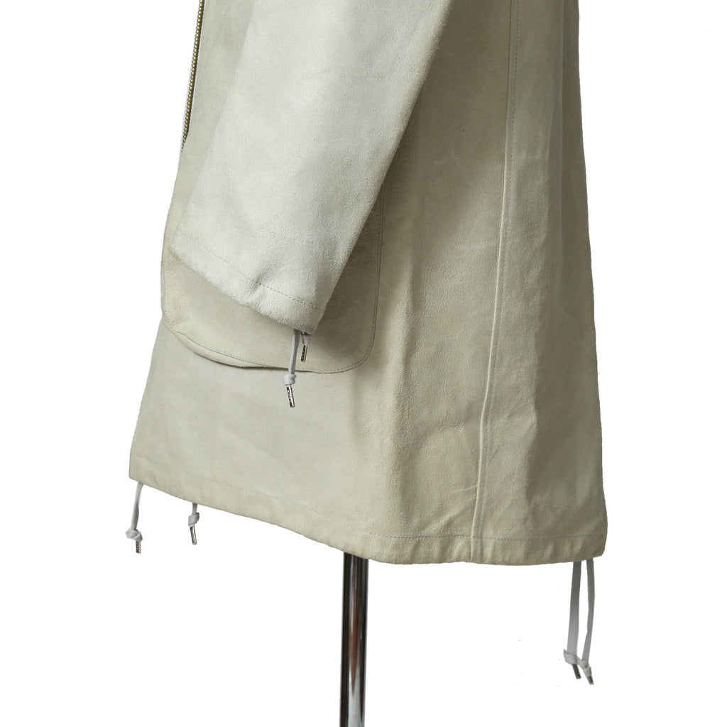 DEPTI ディープティ / 美品 2017-18 GUIDI HORSE / LEATHER HOODED COAT / size 46 (WHITE)