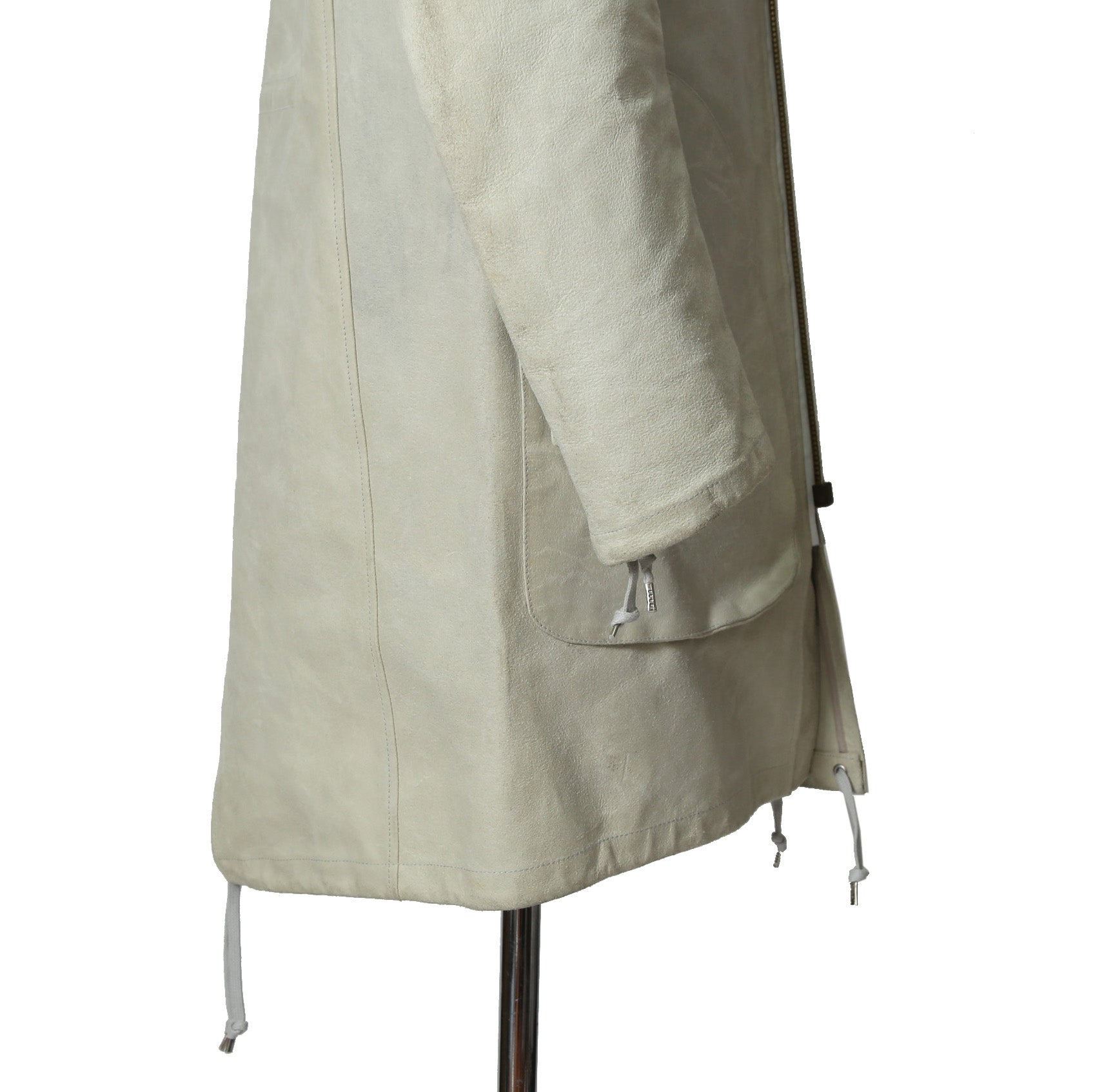 DEPTI ディープティ / 美品 2017-18 GUIDI HORSE / LEATHER HOODED COAT / size 46 (WHITE)