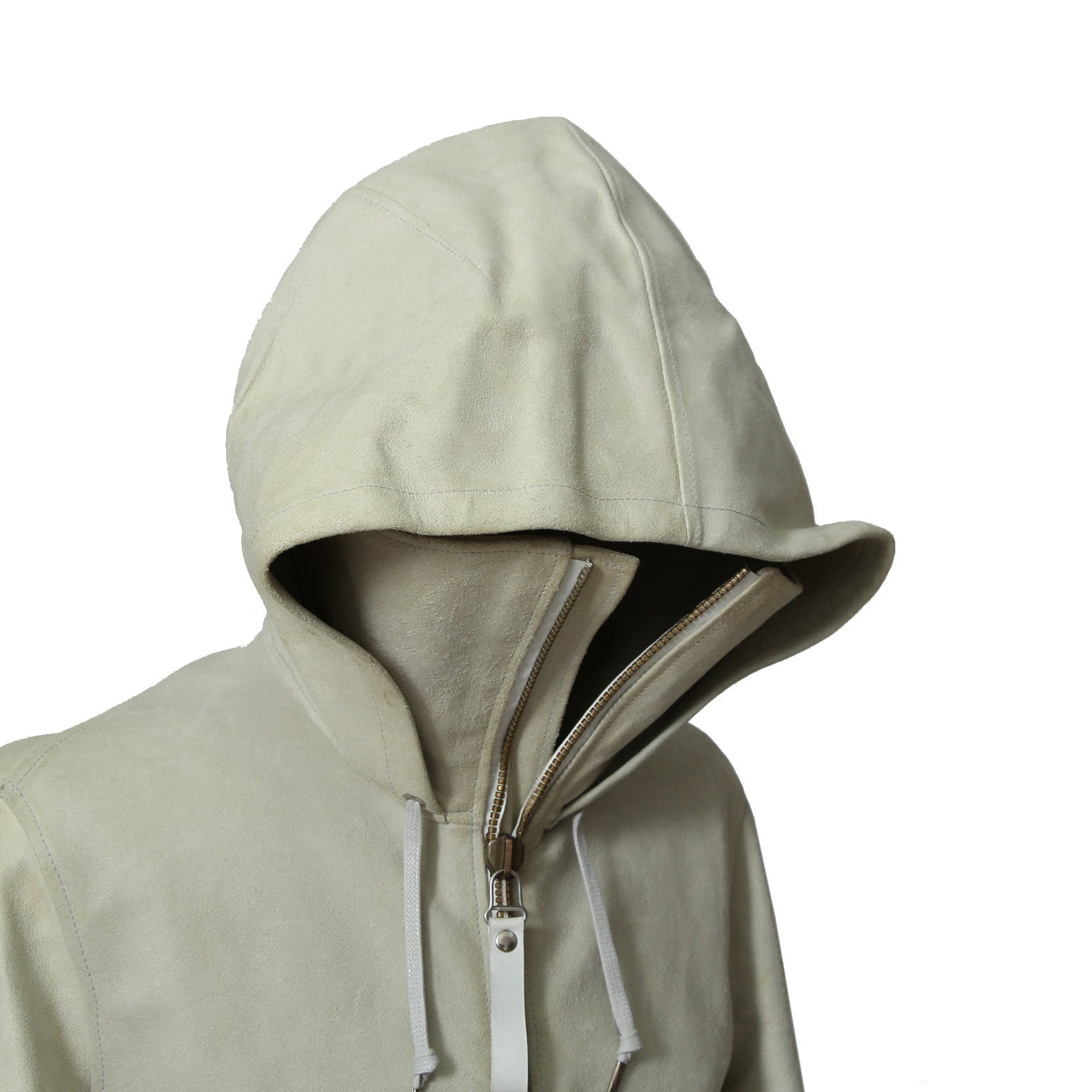DEPTI ディープティ / 美品 2017-18 GUIDI HORSE / LEATHER HOODED COAT / size 46 (WHITE)