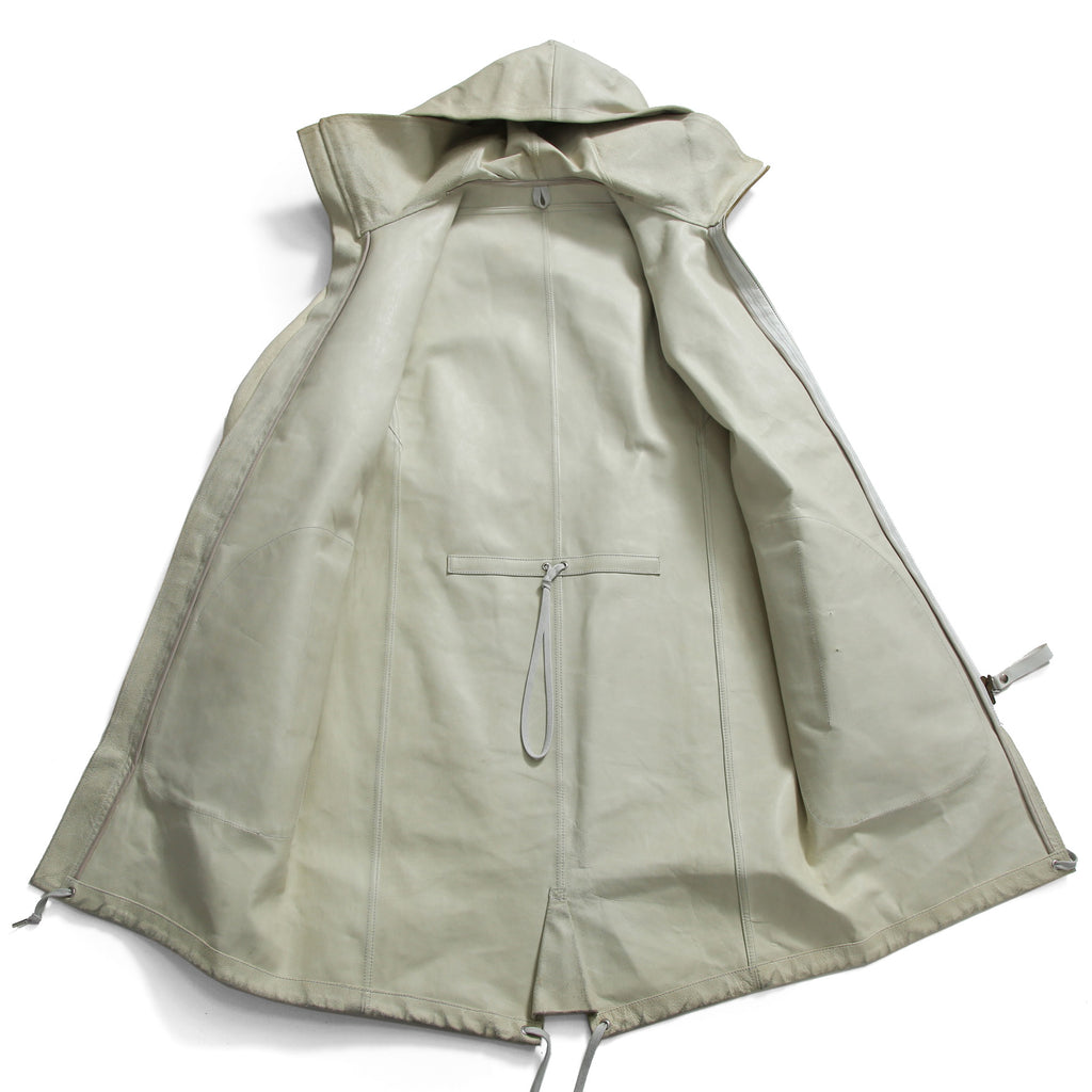 DEPTI ディープティ / 美品 2017-18 GUIDI HORSE / LEATHER HOODED COAT / size 46 (WHITE)