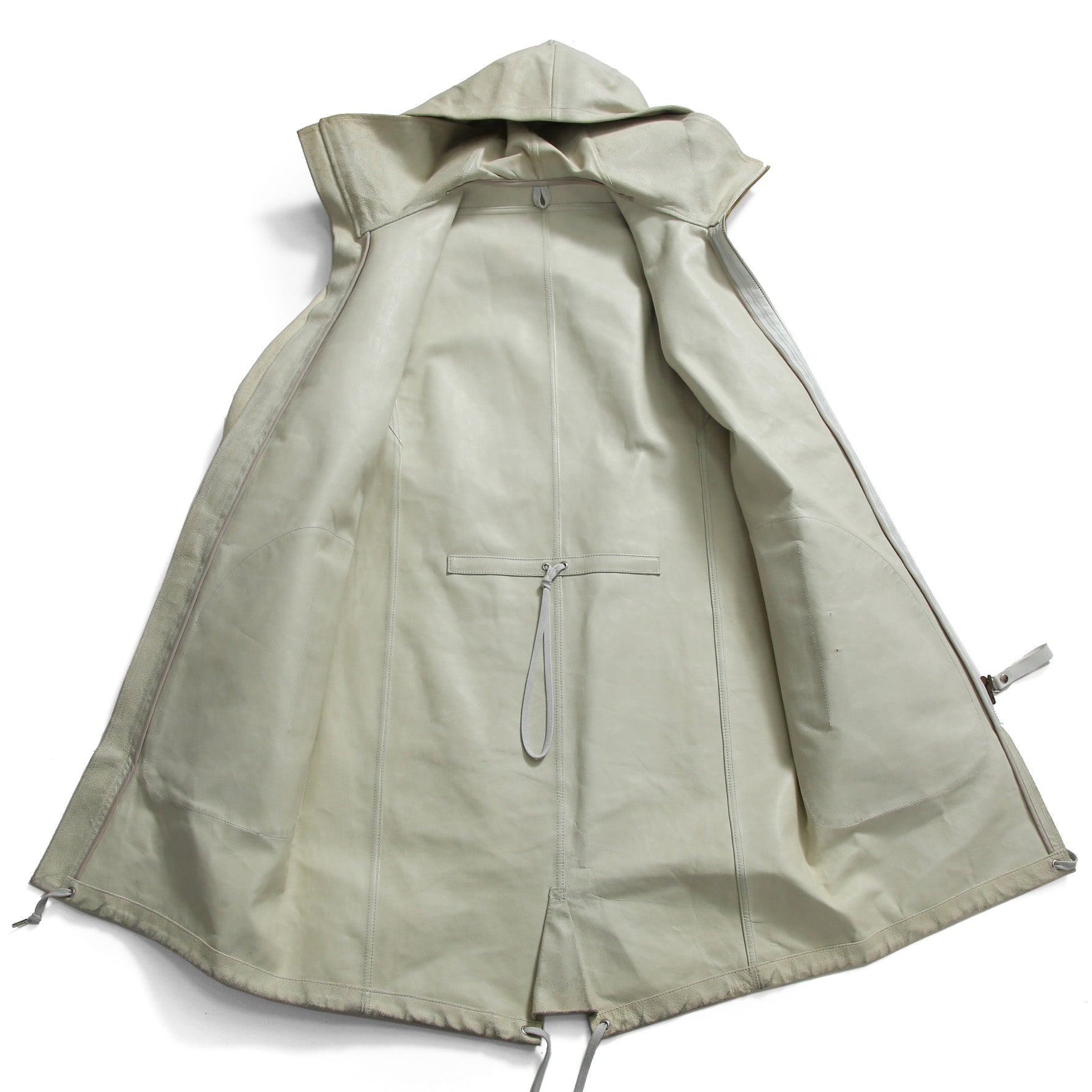 DEPTI ディープティ / 美品 2017-18 GUIDI HORSE / LEATHER HOODED COAT / size 46 (WHITE)