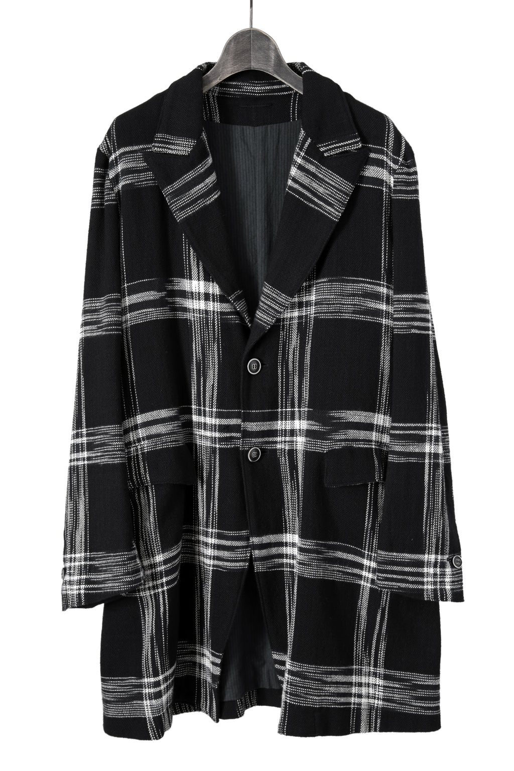 新品 NOUSAN ノウザン / 24AW johann long / peaked lapel semi long jacket/ size M (BLACK) ジャケット