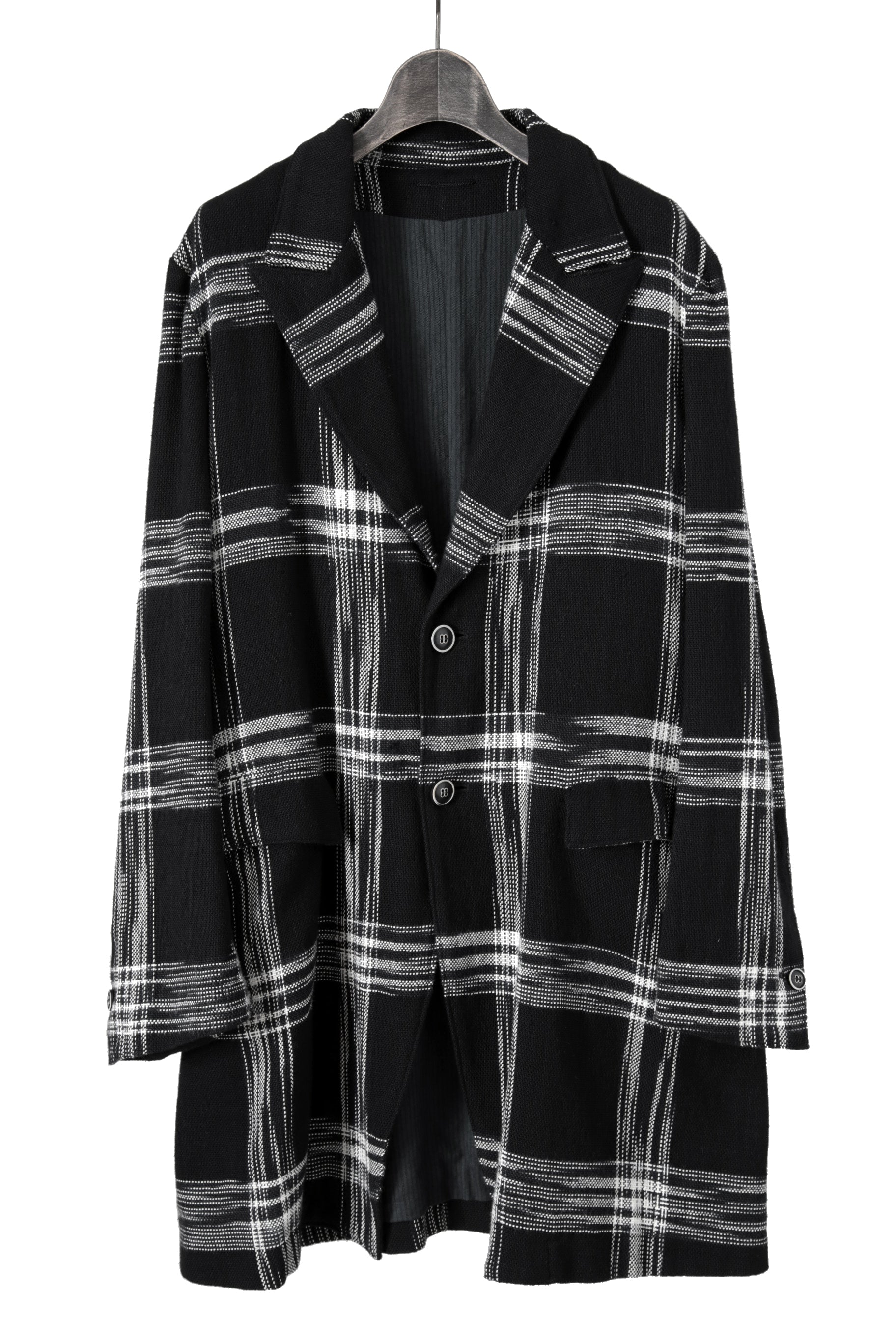 新品 NOUSAN ノウザン / 24AW johann long / peaked lapel semi long jacket/ size M (BLACK) ジャケット