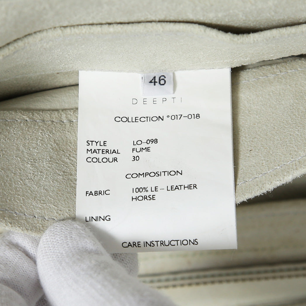 DEPTI ディープティ / 美品 2017-18 GUIDI HORSE / LEATHER HOODED COAT / size 46 (WHITE)